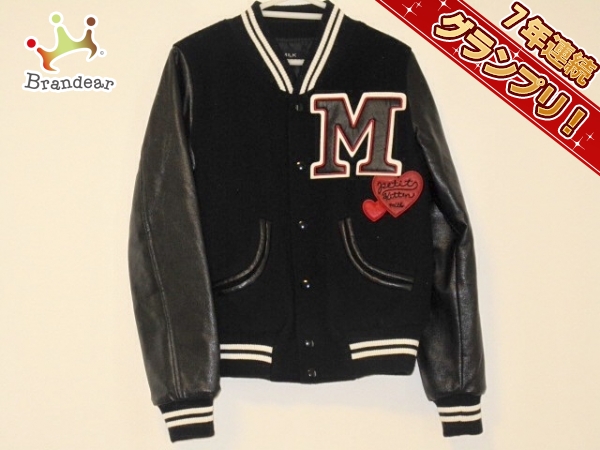 ミルク ブルゾン レディース 美品 黒×アイボリー 冬物 MILK アウター 
