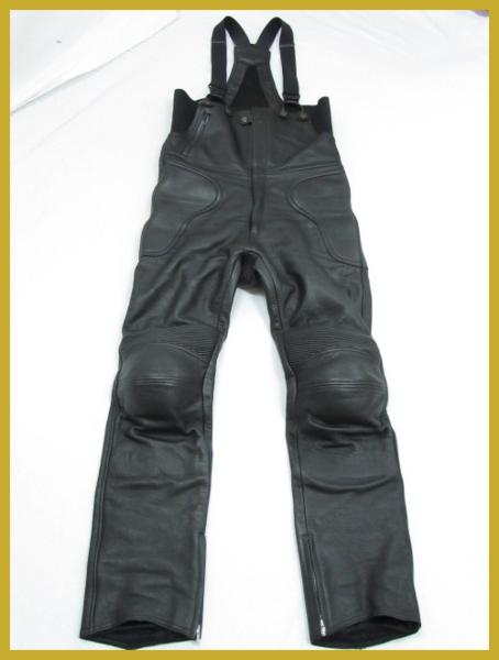 25003★KADOYA/カドヤ レザー ディフュージョンパンツ 黒/L相当