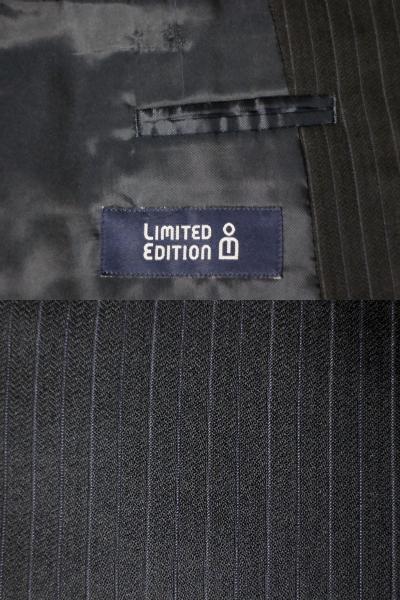 超美品■LIMITED EDITION秋冬2つ釦XLスーツA8濃紺/ストライプ