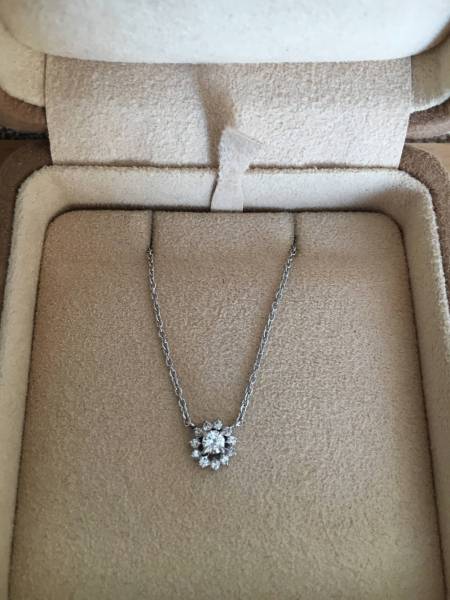 ダイヤモンドネックレス Pt850 0.32ct 3.6g