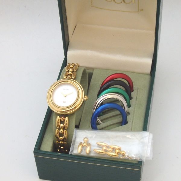 GUCCI チェンジベゼル レディース グッチ SS 腕時計 GP gucci クォーツ