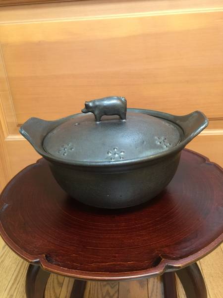 ま工房 牧田亮 | 土鍋 取手付 中 パンダ麻の葉│冬の器 お知らせ