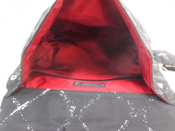 シャネル リュックサック 旧トラベルライン 黒×白 ナイロン