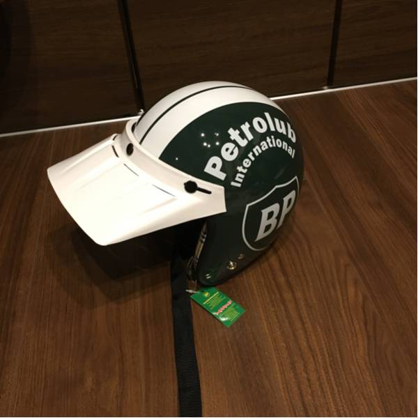 BP 70's HELMET ビンテージ　ホワイト/ブラック DAMMTRAX製 バイク BP 70's HELMET ビンテージ ホワイト/ブラック DAMMTRAX製