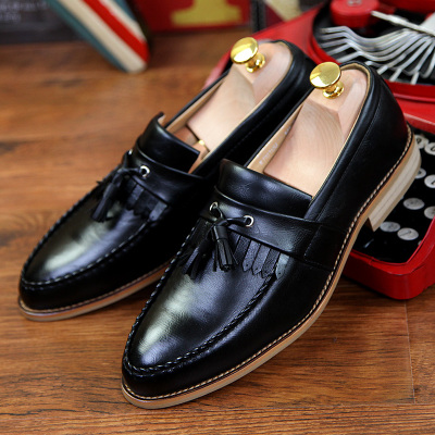 ★26.5本革靴ビジネスシューズメンズスリッポン仕事ブラック紳士