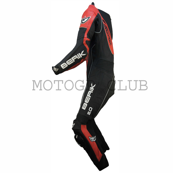 BERIK ベリック MFJ公認牛革 レーシングスーツ RED 542 52 革ツナギ XL