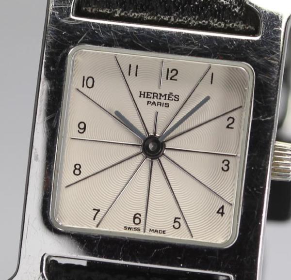 エルメス Hウォッチ HH1.201 シルバーギョーシェ QZ レディース