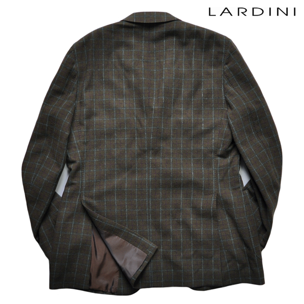 新品正規10万LARDINI ラルディーニ ウールチェック柄 ジャケット 新