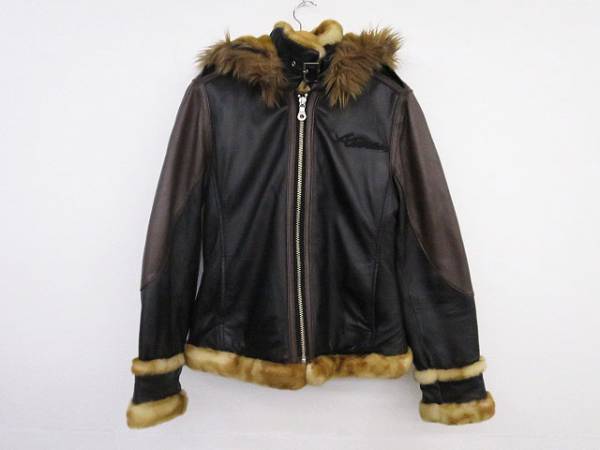 AVIREX アヴィレックス B-3 ボアレザージャケット M 茶 fu1611a