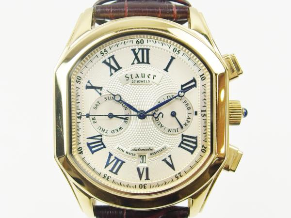 ♪stauer 27JEWELS メンズ 腕時計 自動巻き パリウォッチ