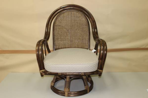 ★回転座椅子 籐 ラタン インテリア 家具 中古品 チェア★_1