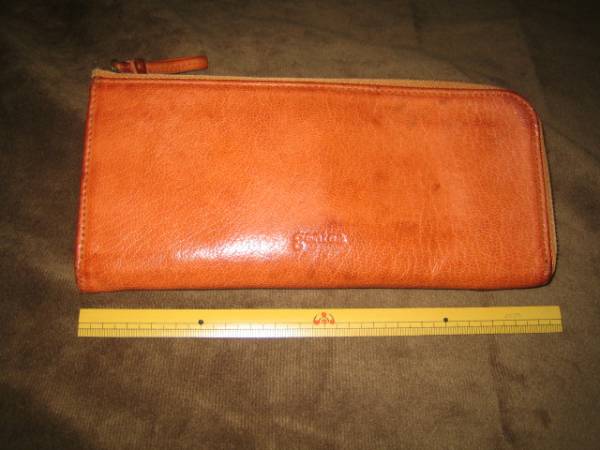 送料無料◆gentenゲンテン　ゴートヌメ L字ファスナー長財布