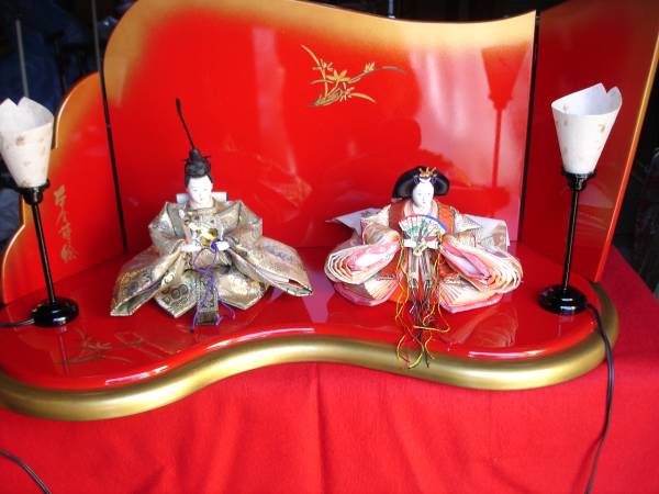 ●お雛祭り　内裏雛飾り☆本金蒔絵屏風