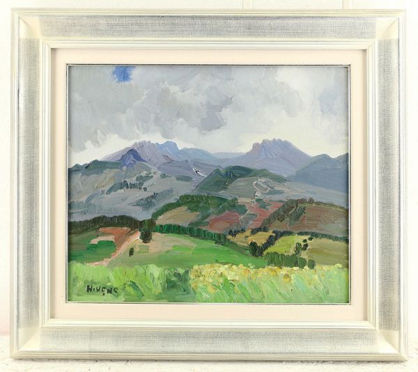 610453ac4 春陽会員 上野春香 油彩8号「八ヶ岳」師:木村荘八