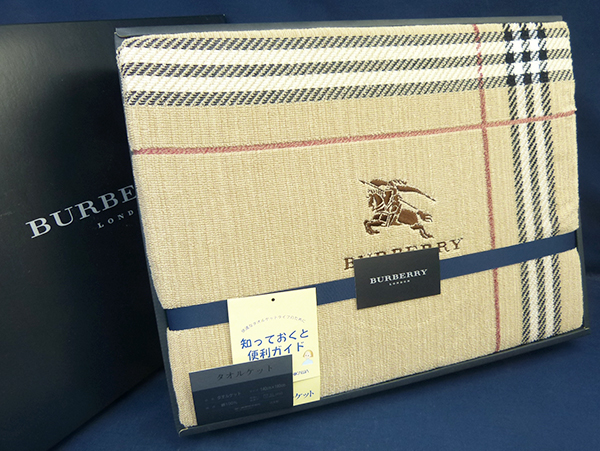バーバリー☆タオルケット☆140×190cm☆未使用品(Z16973） BURBERRY