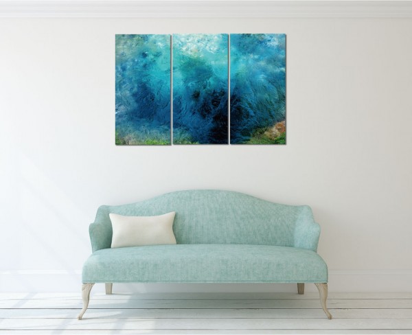 アートパネルCOB(60×90)即決リビングファブリックパネル青紺