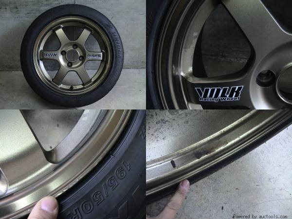 RAYS TE37ブロンズ、7J+35◆POTENZA RE71R 195/50R15◆2本セット