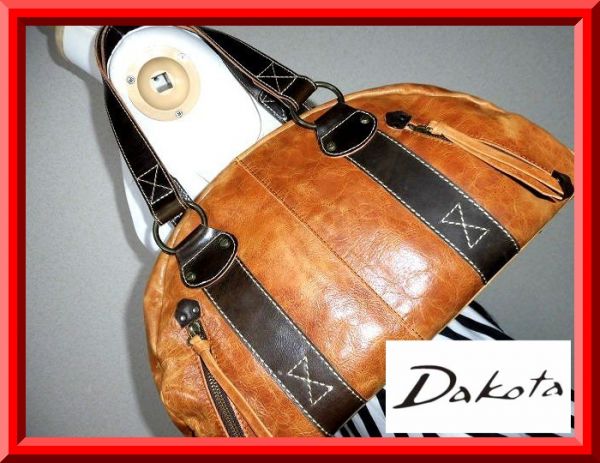 ① DAKOTA ダコタ レザーバッグ bag ボストン型