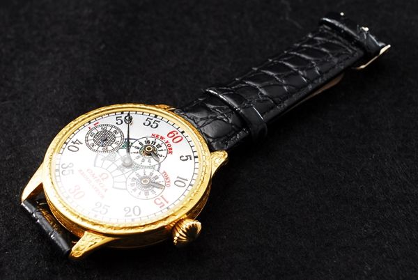 アンティークオメガ ワールドタイム スケルトン 手巻時計 1935年