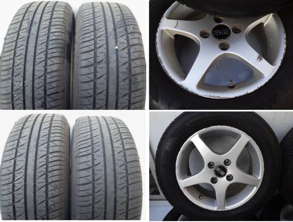 キューブ着用 アルミホイール ラジアルタイヤ 185/65R14 4本