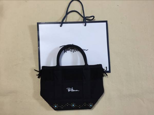 大阪限定ロンハーマン タッセル トートバッグ ブラック