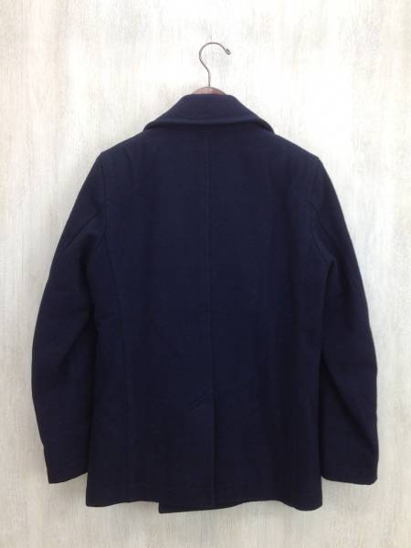 Ben Sherman◆ピーコート/S/ウール/NVY/襟シミ有