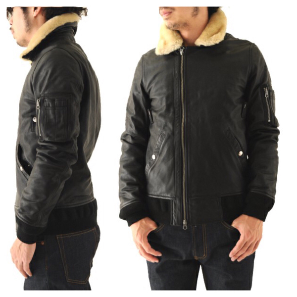 美品 アーバンリサーチ TYPE B-15 レザーブルゾン 定価49680円 M