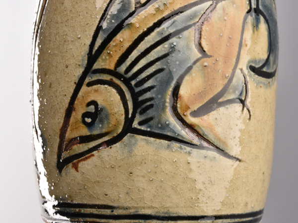 本物保証金城次郎「魚海老徳利」「壷屋焼 ぐい呑」2セット全共箱 栞 【