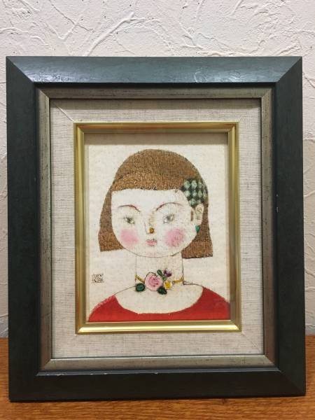 肉筆油彩画 作者不詳 金鯉肉筆画直筆サインあり ドイツ旧市街の記憶