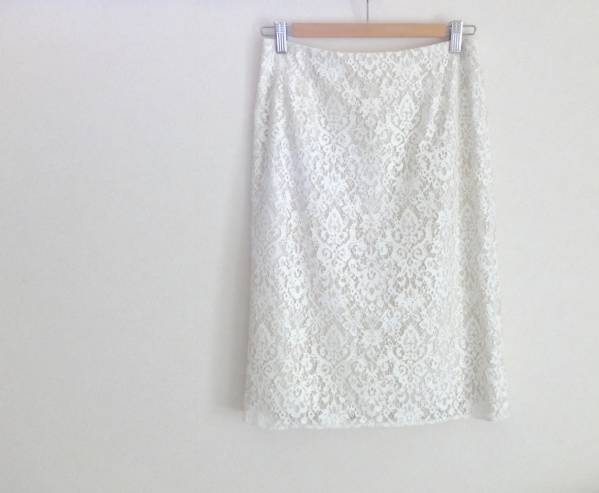 美品 2016SS EPOCA エポカ レーススカート タイトスカート 40 白