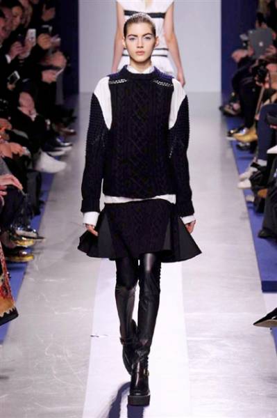 幻☆Sacai (サカイ）コレクションラインニットシャツワンピース(女性用 