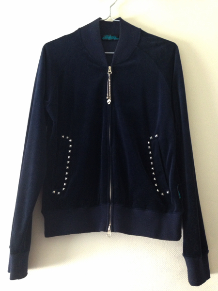 美品★HYSTERIC GLAMOURヒステリックグラマー紺色ジップブルゾン