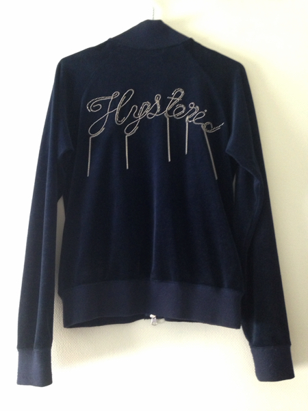 美品★HYSTERIC GLAMOURヒステリックグラマー紺色ジップブルゾン
