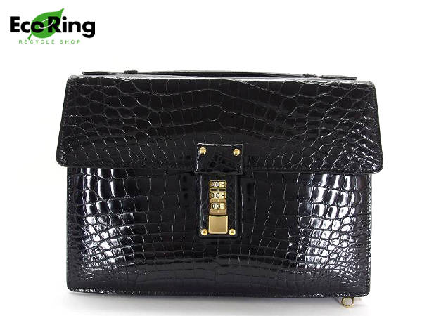 1円 チェザレパチョッティ クロコダイル セカンドバッグ BV292