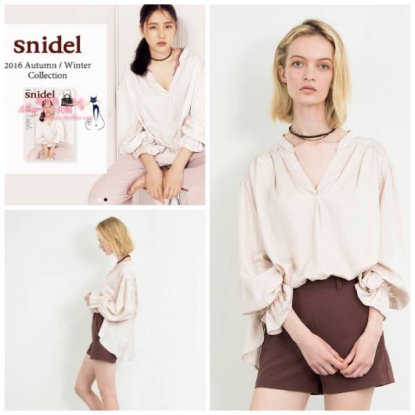 snidel☆ブラウジングスリーブブラウス☆今季美品正規・こじはる