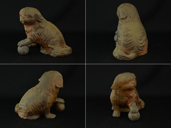 備前焼 干支 犬 藝】小西陶古作 備前焼 戌置物 干支 犬 共箱付 | 干支 備前焼