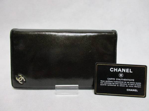 ★きれいめ CHANEL シャネル パテント 長財布 カード有り ココ