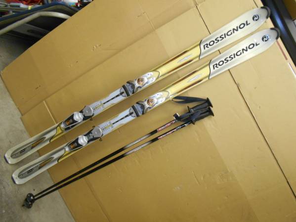 Rossignol 調整可能 スキー カーボンストック 新品 100-120cm