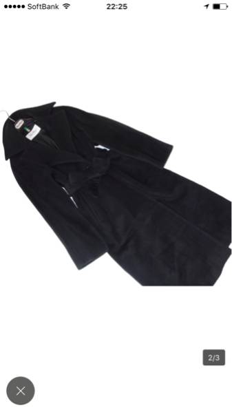 MAX MARA□マックスマーラカシミアウール黒コート□白タグ42☆ Max
