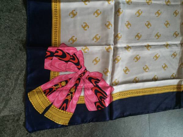 CHANEL シャネル スカーフ ストール リボン柄