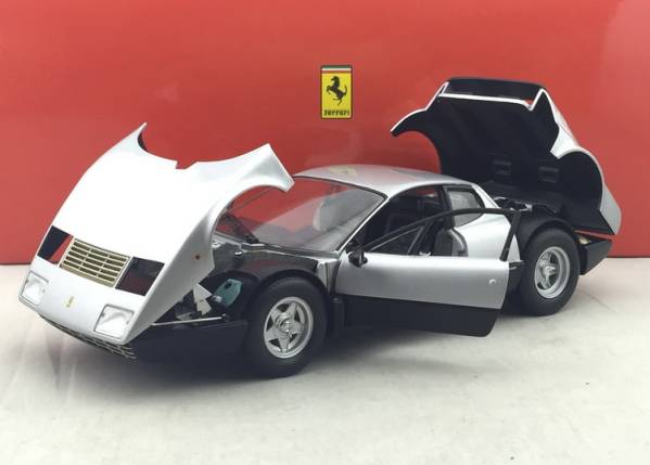 京商 1/18 フェラーリ 365GT4/BB ミニカー シルバー 京1/18フェラーリ