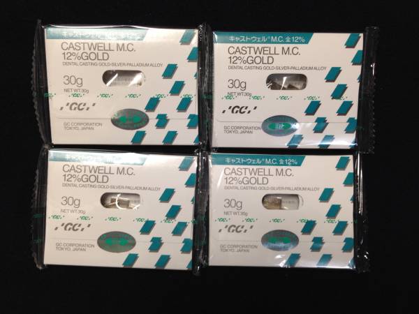 金パラ歯科用　GCキャストウエルMC12　 30g×4パック　送料無料