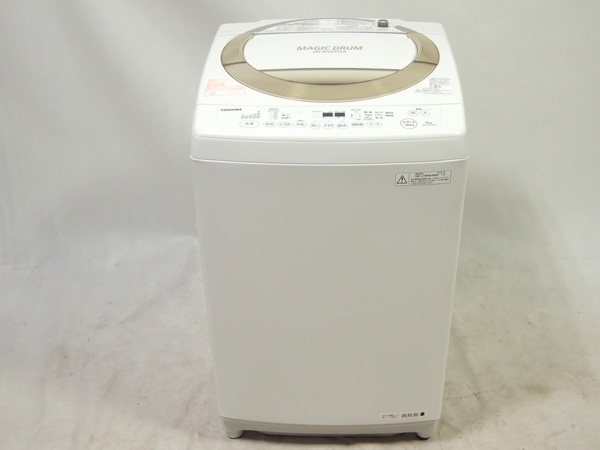 中古 東芝 洗濯機 マジックドラム AW-830JDM N 8kg 楽直T2174686