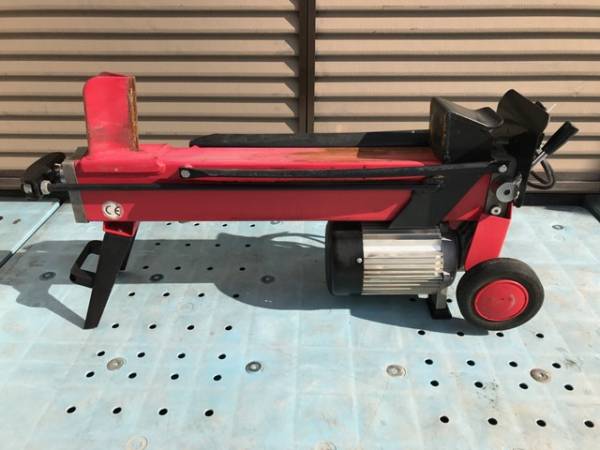 ○F4【電動油圧式薪割り機】7.5t?長さ520mm ジャンク品