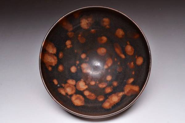 LH94【尚雅堂】宋代吉州窯　虎斑天目茶碗 保管箱付