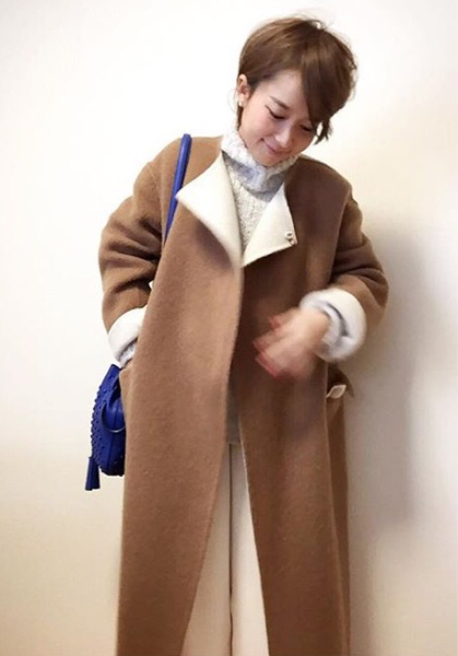 15AW Drawerダブルフェイスガウンコートadoreドゥロワーrokuロク