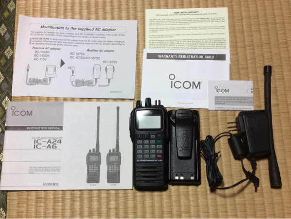 アイコム IC-A24 航空無線機 エアーバンドトランシーバー ICOM