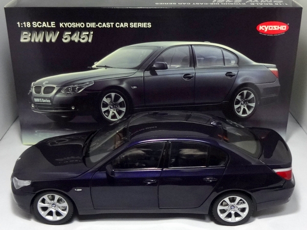 ▽ 京商 1/18 BMW 545i セダン E60 ブルー 5シリーズ 青 KYOSHO