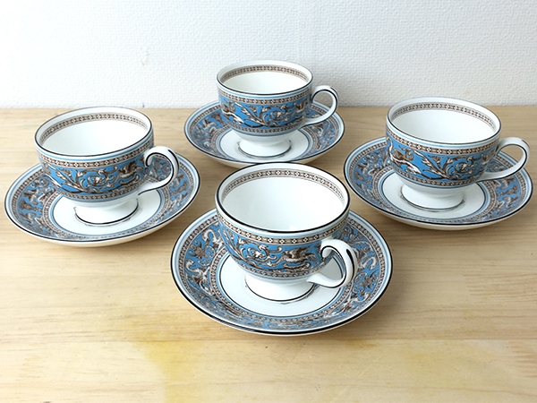 ウエッジウッド カップ＆ソーサー 4客セット ブルー 英国製