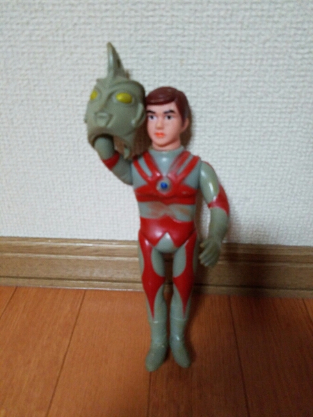 当時物 ブルマァク ウルトラマンA エース ソフビ 面取れ レトロ こちら